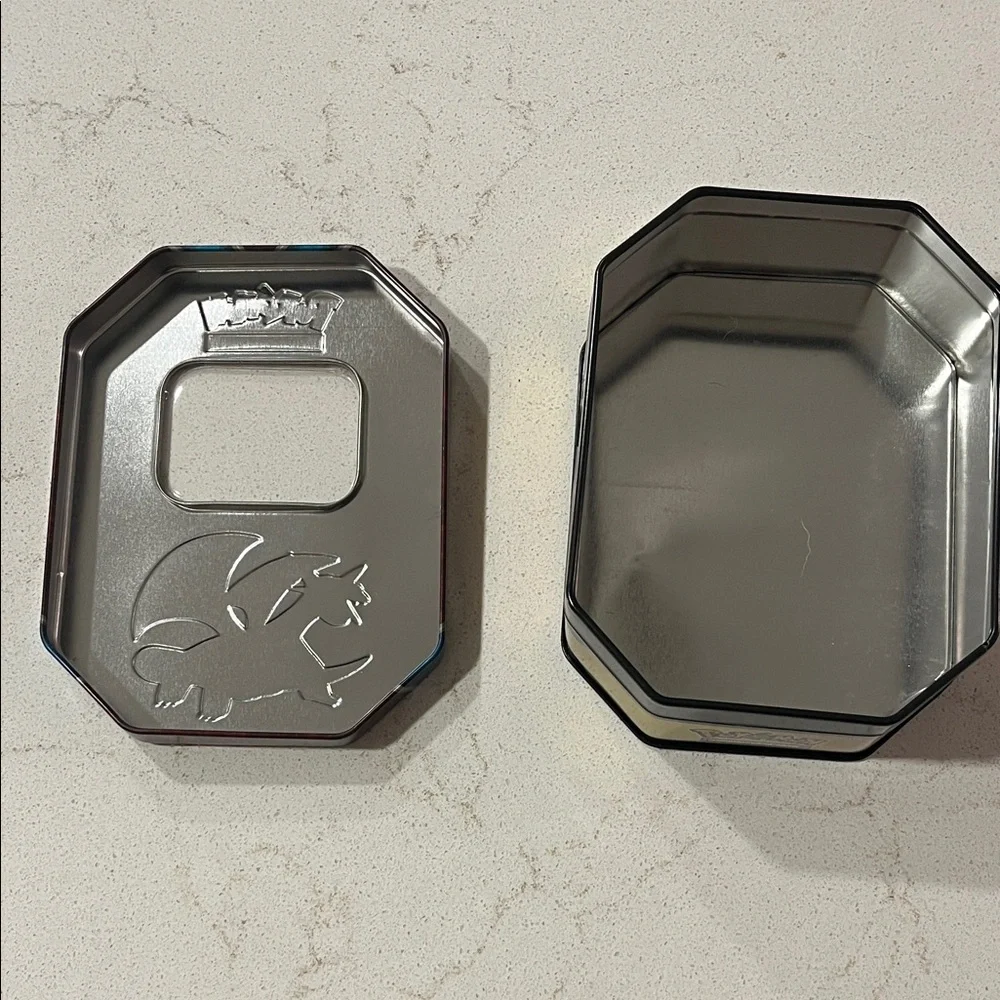 Pokemon Trading Card Game Tin - Black and Gold ( EMPTY TIN)